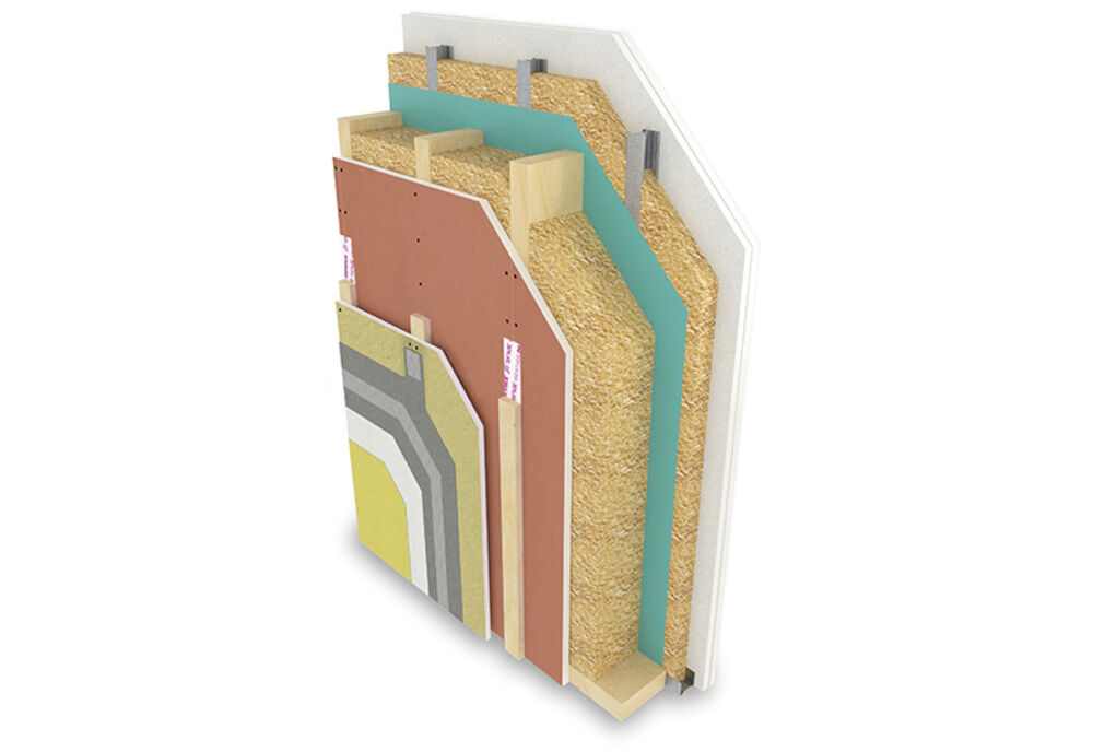 Murs porteurs à ossature bois - REI 30 - DEFENTEX® BD13 et 2 BA13 Std