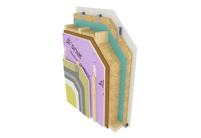 Murs porteurs à ossature bois - REI 30 - WEATHER DEFENCE® BD20 et 1 PRÉGY BA18