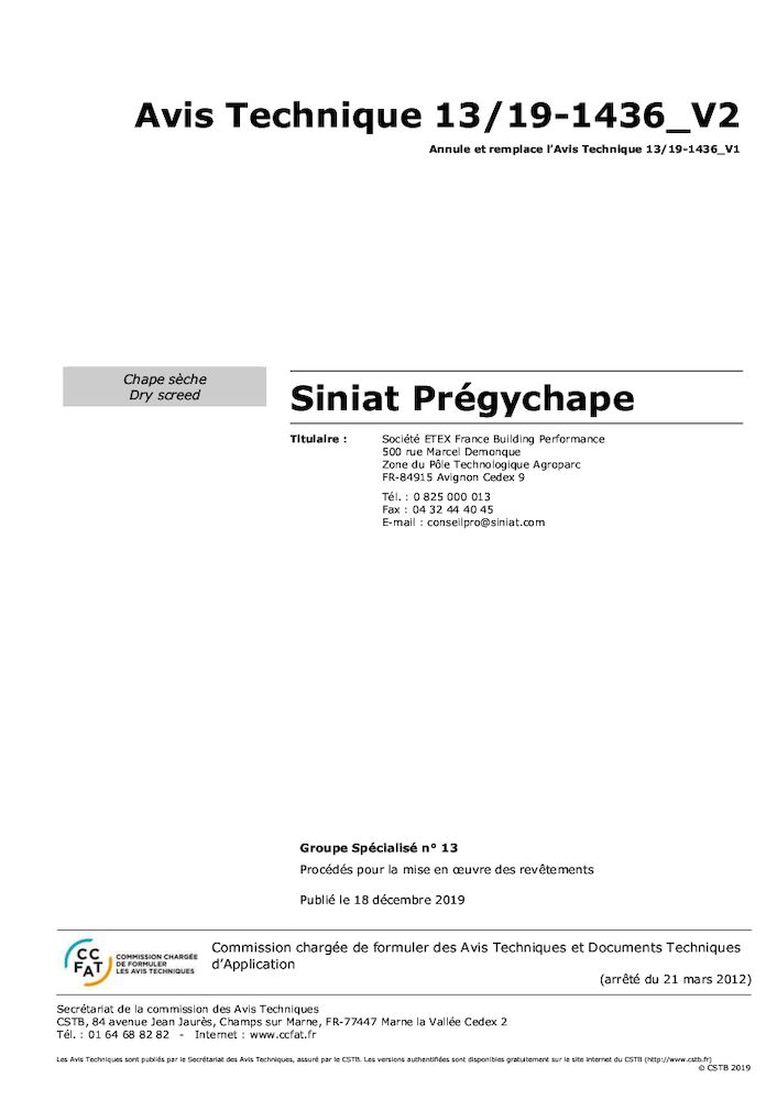 ATEC - Prégychape - CSTB 13_19-1436_V1