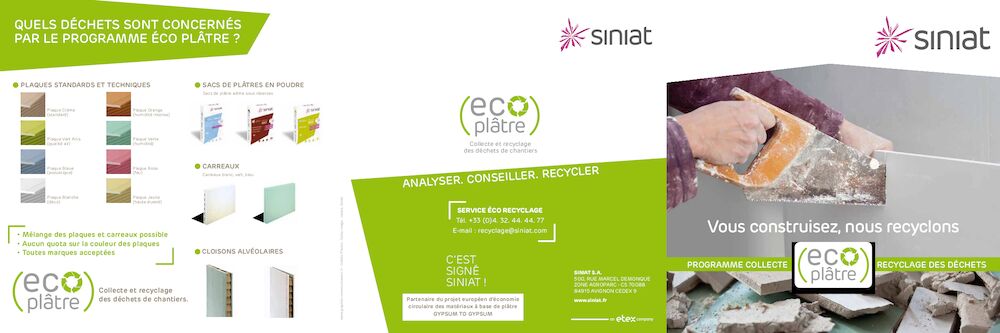 Éco-plâtre – Recyclage des déchets