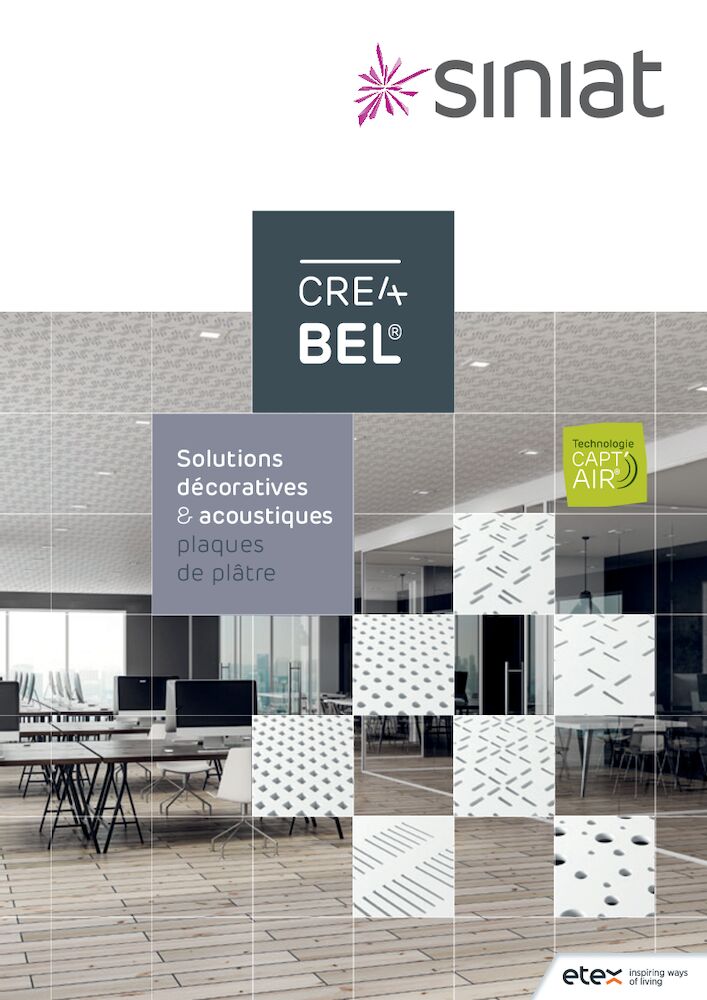 CREABEL® – Solutions décoratives & acoustiques en plaques de plâtre