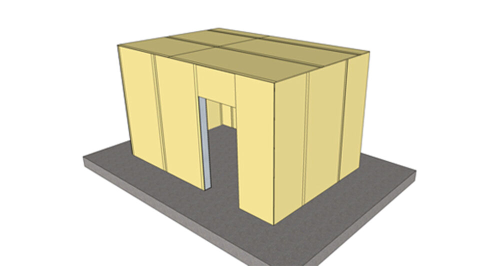 Boîte dans la Boîte PRÉGYMÉTAL - 3 x 3 m (hauteur x largeur) - EI30