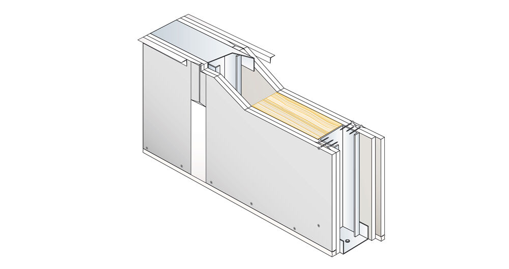 Cloison PRÉGYMÉTAL D120/70 SOLIDROC AIR® - 44dB - M70-35