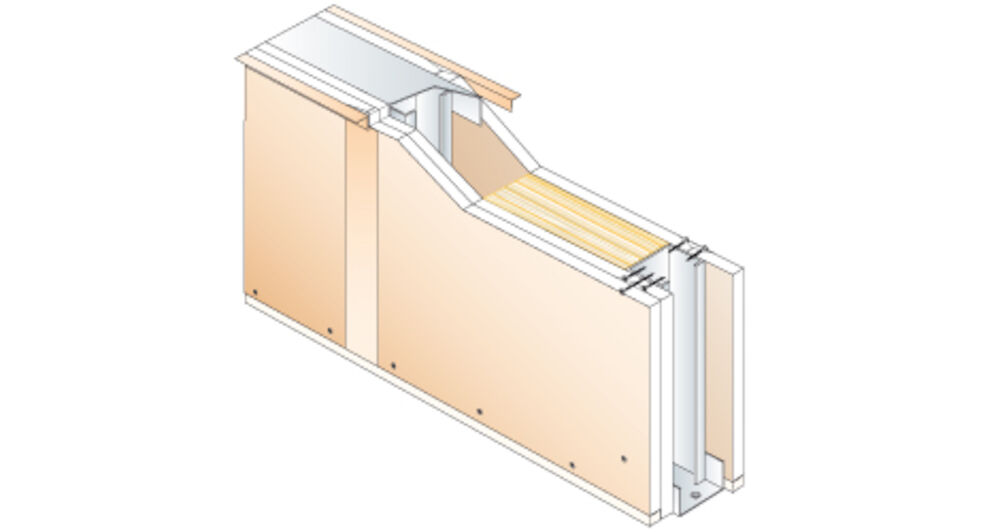 Cloison PRÉGYWAB® D102/48 S Wab/Std - EI120 - 42dB - M48-35 Wab