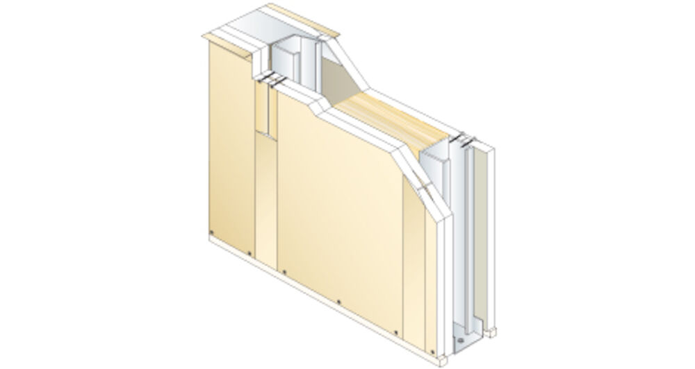 Cloison PRÉGYMÉTAL D102/48 S - EI120 - 48dB - M48-35 - Isolant