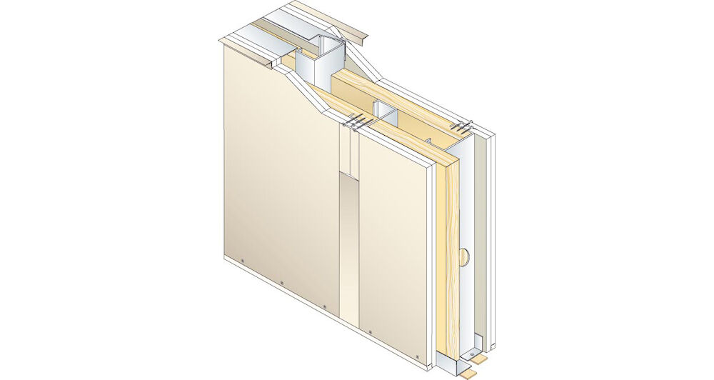 Cloison PRÉGYMÉTAL S140 - EI60 - 58dB - M70-35 - Isolant