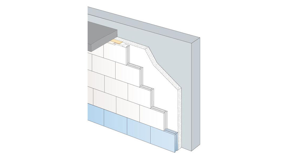 Contre-cloison en carreaux de platre PF3 D100 mm plein - EI120