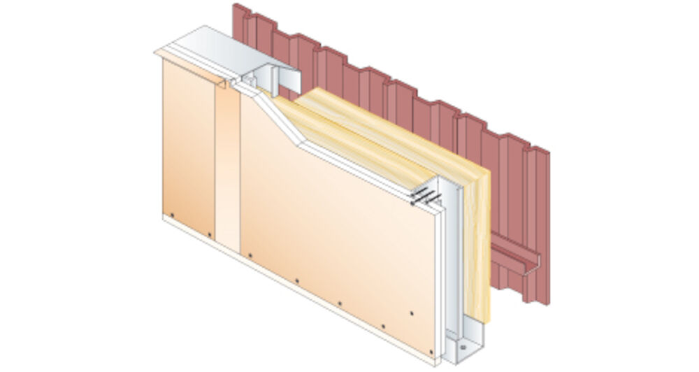 Contre-cloison PRÉGYWAB® sur montants - 2 BA18 S WAB - EI60 - M70-35 Wab - Isolant