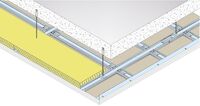 Siniat plafond Monoplan parement triple sous béton BA flam