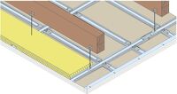 Siniat plafond Monoplan parement triple sous bois BA flam