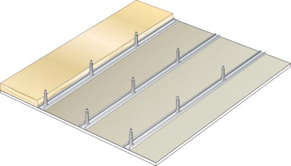 Siniat plafond sur fourrure parement simple BA standard