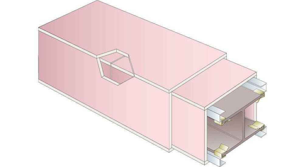 Protection des structures acier - 3 PRÉGYFLAM BA15 - R120 - Massiveté < 120 m¯¹